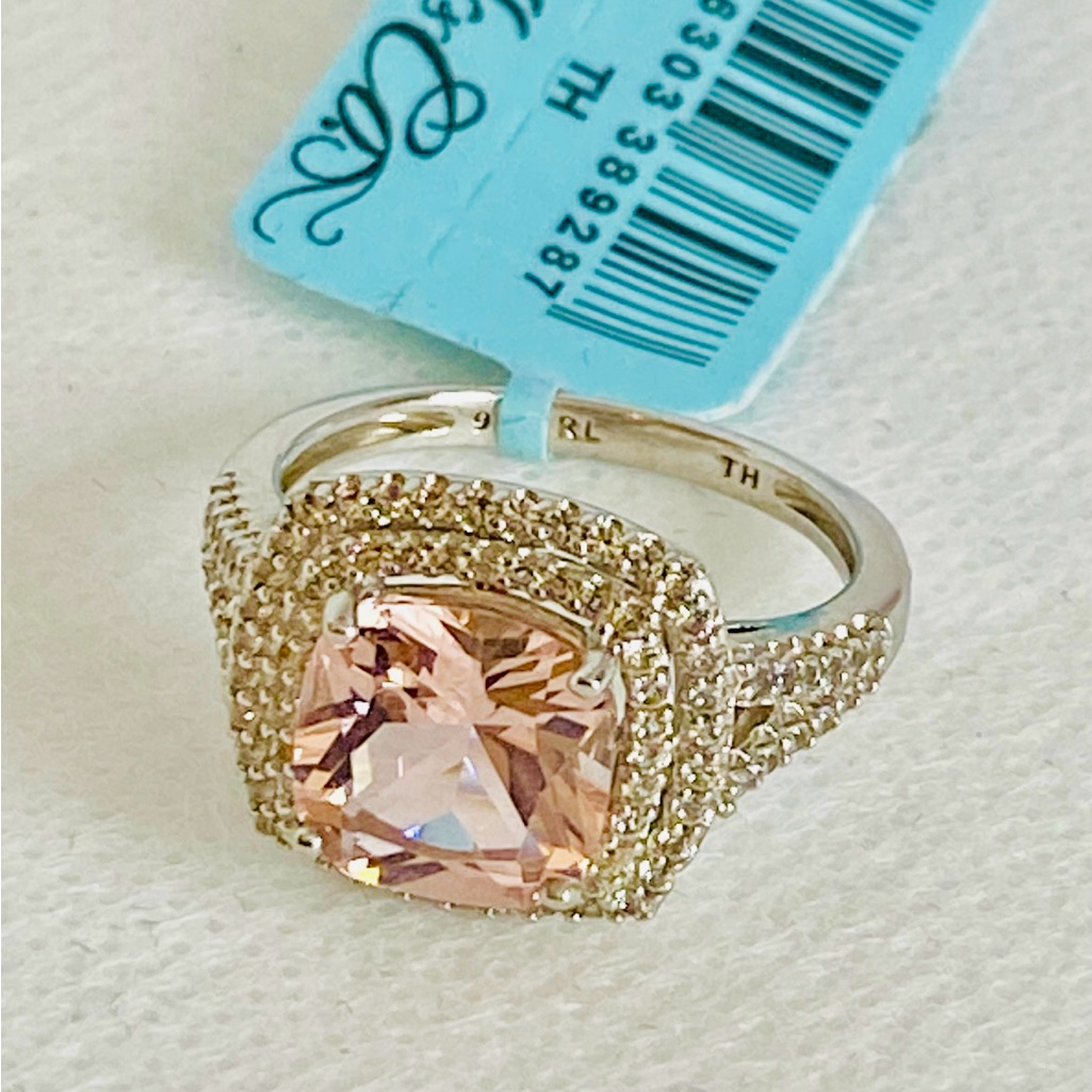 Morganite And Sapphire Ring! 7